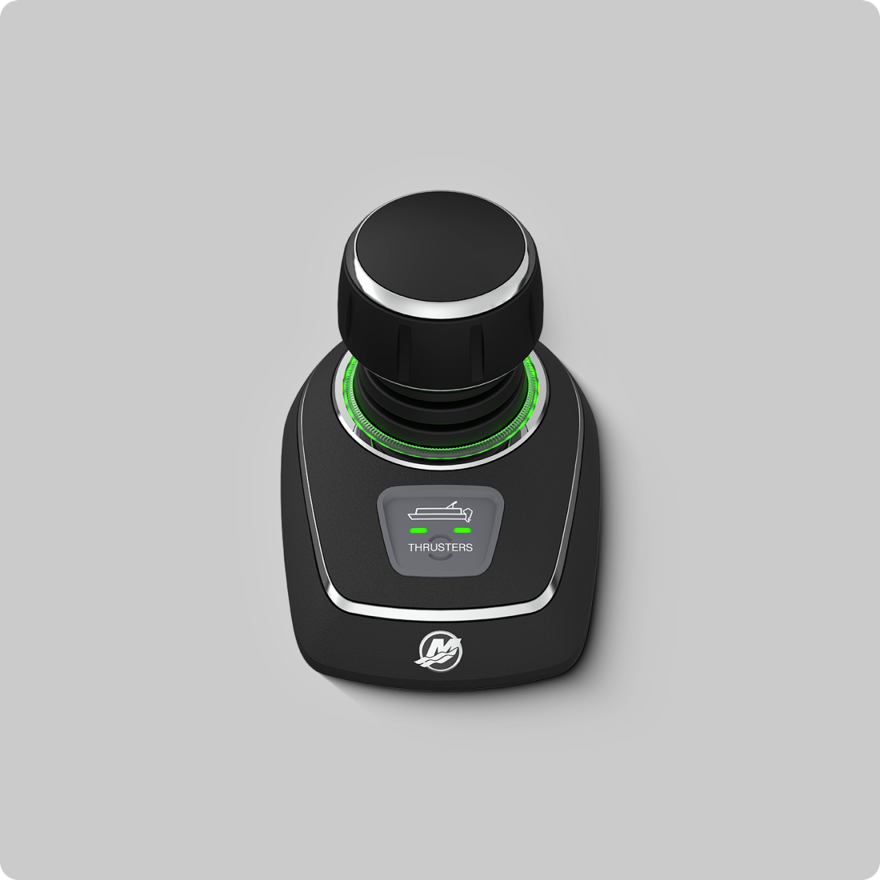 Joystick Piloting for outboards for single-engine pontoons