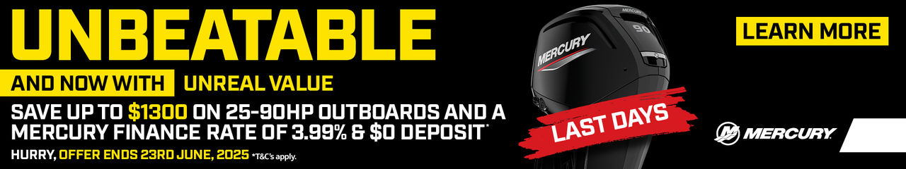 Mercury Marine Unbeatable Promo Banner
