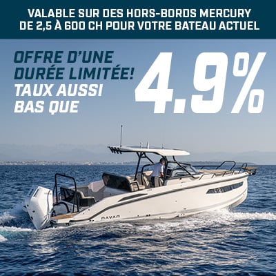 Obtenez un financement de 4,9 % pour un hors-bord neuf