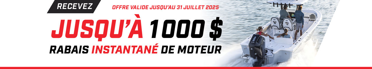 Obtenez jusqu'à 1 000 $ de rabais sur un hors-bord Mercury neuf