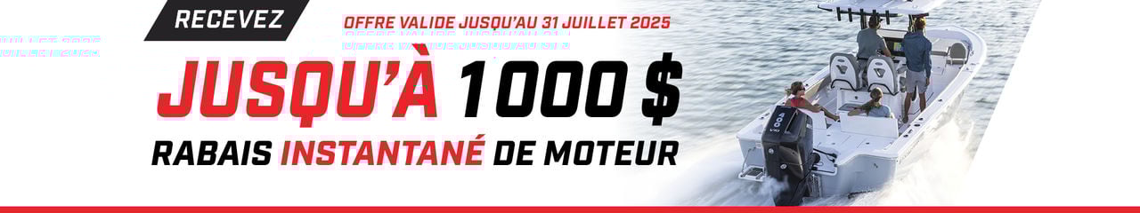 Obtenez jusqu'à 1 000 $ de rabais sur un hors-bord Mercury neuf