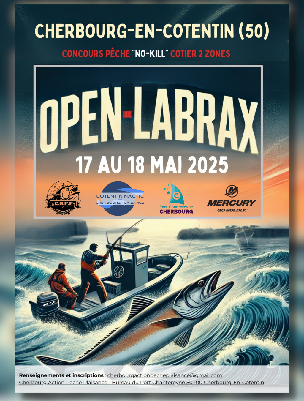  MERCURY PARTENAIRE MAJEUR DU PREMIER OPEN LABRAX DE CHERBOURG