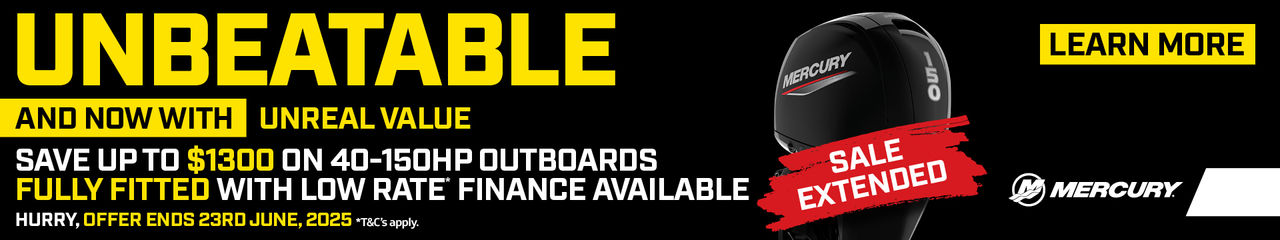 Mercury Marine Unbeatable Promo Banner