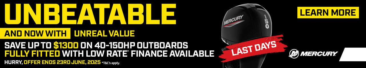 Mercury Marine Unbeatable Promo Banner