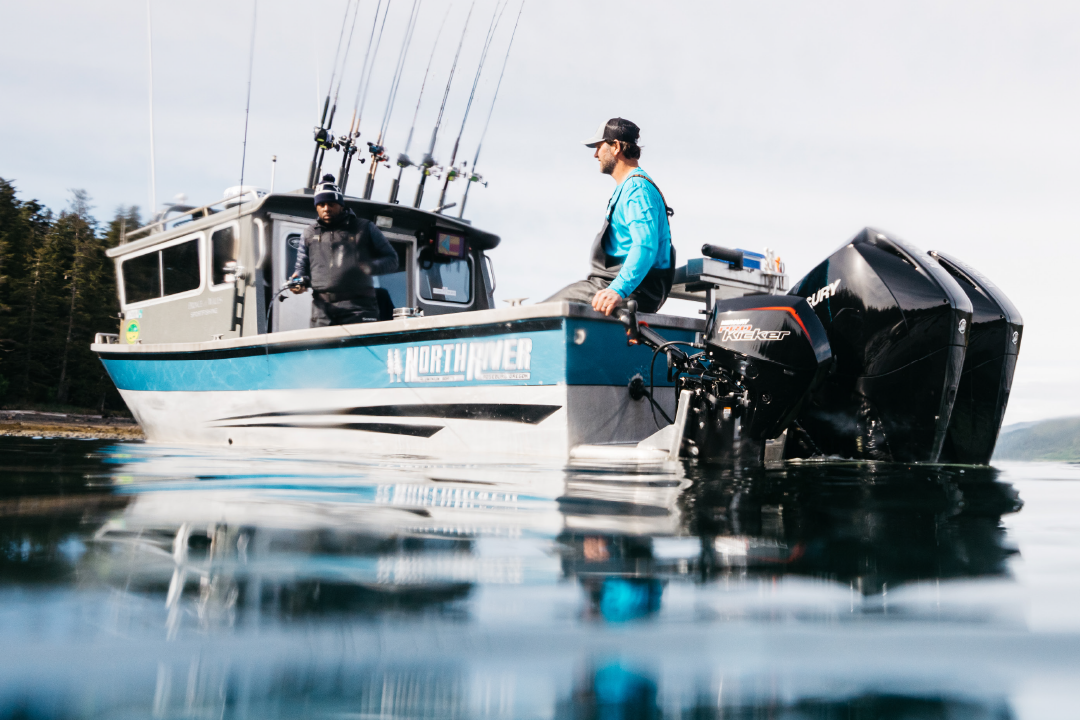 A man fishing