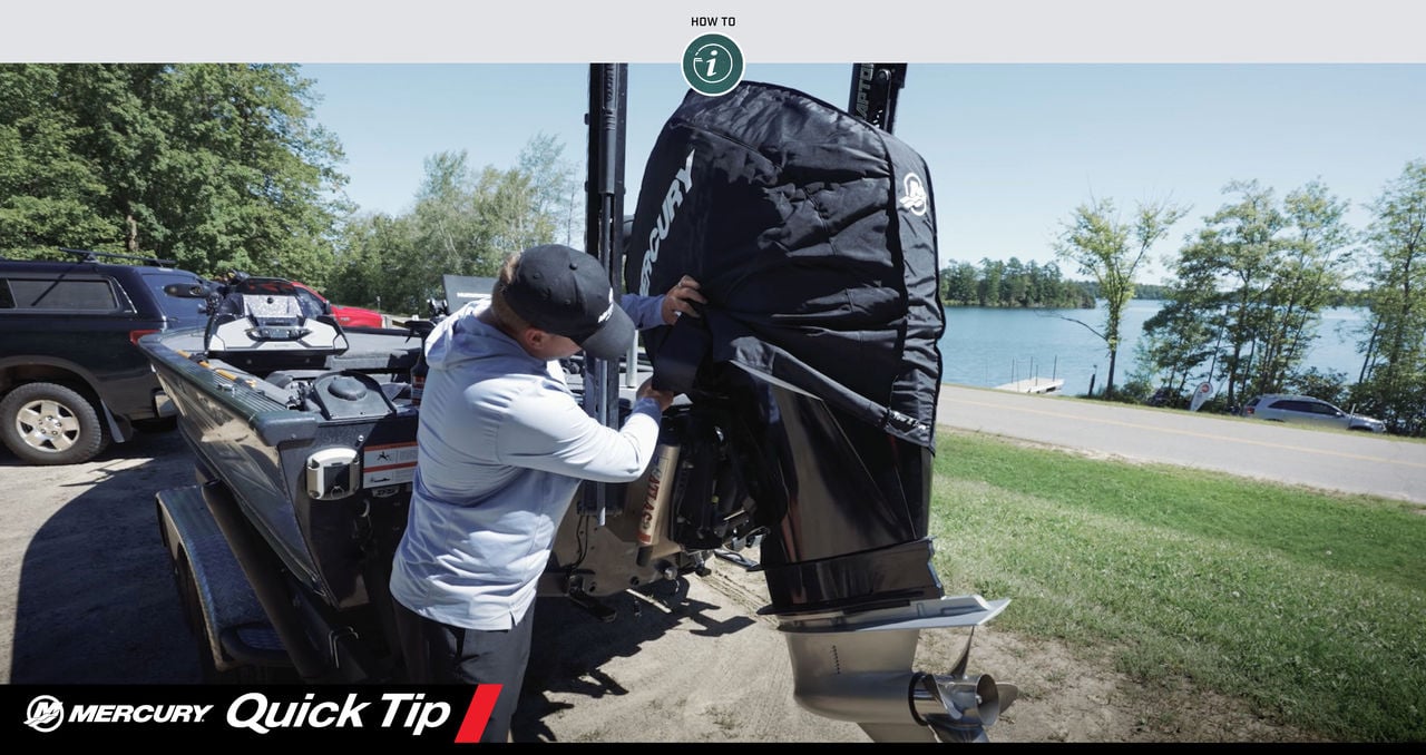 Installing the Mercury Tow-N-Stow Storage Cover