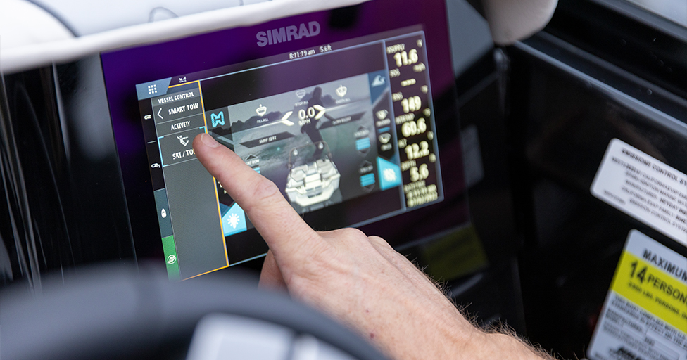 SmartCraft Vessel View being used by a boater